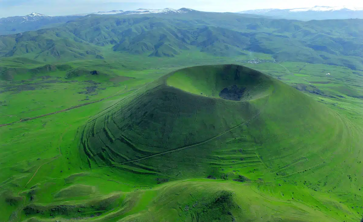 Extinct volcano Vayots Sar in Armenia.